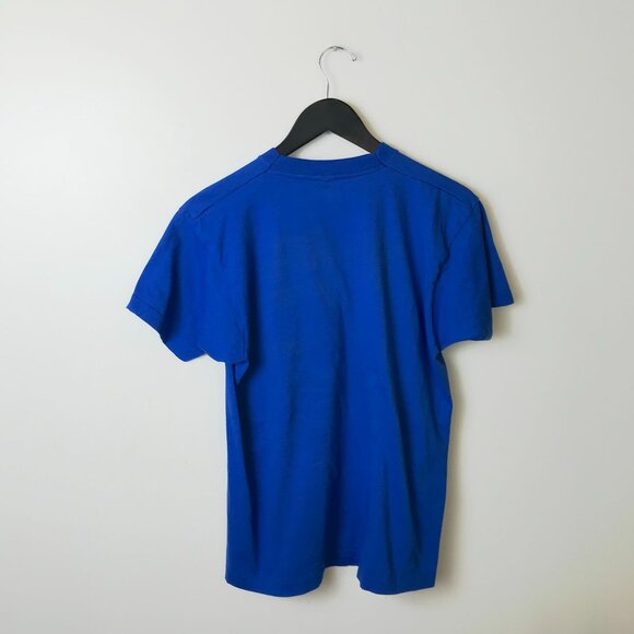 Vintage 80s 7-Eleven Ticket Quik T-Shirt M Blue Screen Stars Single Stitch - Picture 3 of 15